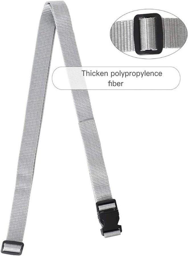 iCONY 4 Piece Luggage Strap with Quick Release Buckle, Adjustable Suitcase Straps and Heavy Duty Strap Buckle Packing Straps Travel Accessories, (1 inch, Grey) - Image 5